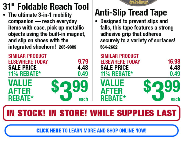 Anti-Slip Tread Tape - ONLY $3.99 After Rebate*!