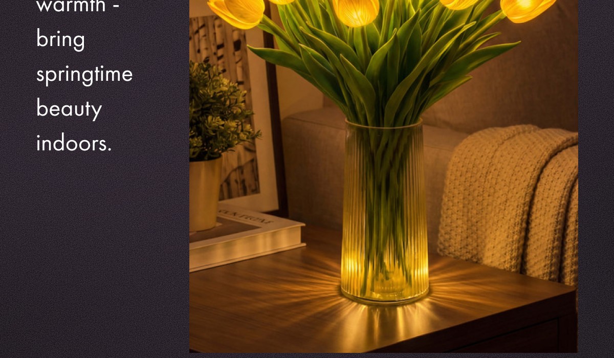 Elegant tulips that glow with soft, romantic warmth.