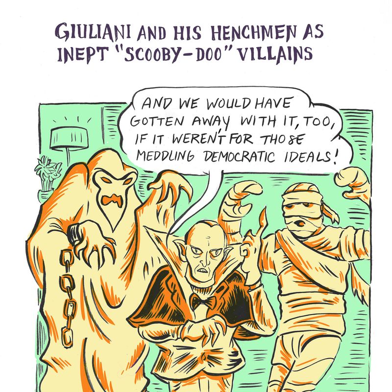 Giuliani And His Henchmen As Inept %22Scooby-Doo%22 Villains