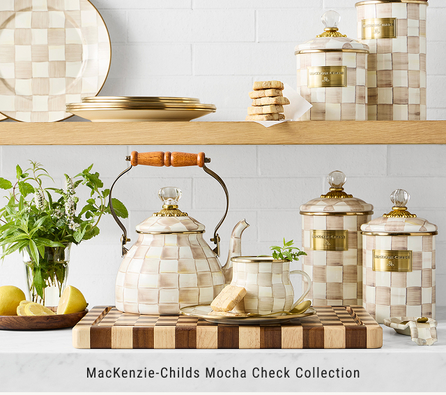 MacKenzie-Childs Mocha Check Collection