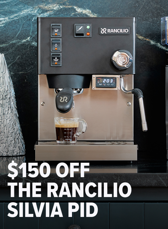 NOW BREWING $150 OFF THE RANCILIO SILVIA PID  CTA: Shop Now