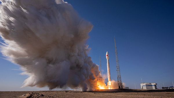 The Lijian-1 Y5 commercial carrier rocket carrying 15 satellites onboard blasts off from a commercial aerospace innovation pilot zone on November 11, 2024 in Alxa League, Inner Mongolia Autonomous Region of China. 