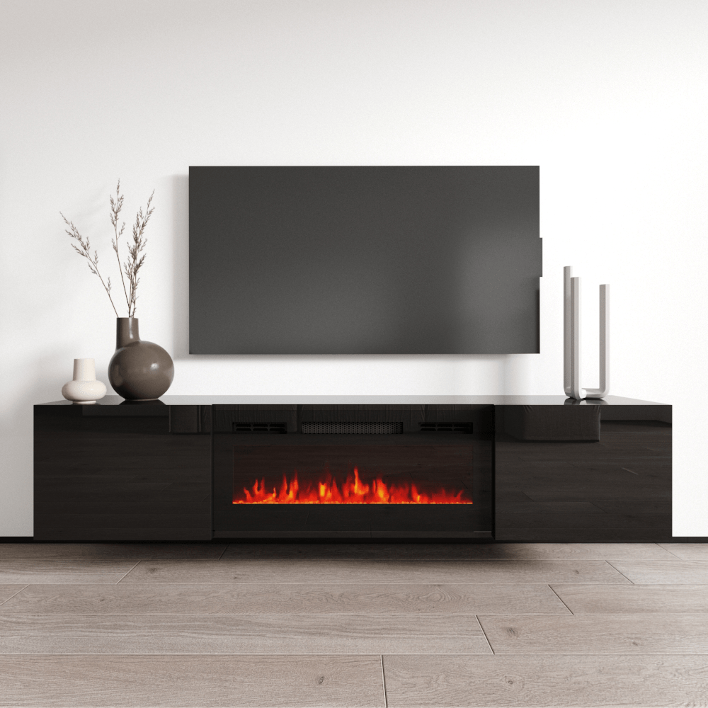 Image of Cali BL-EF Floating Fireplace TV Stand