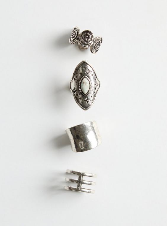 Antique Swirl Ring Set