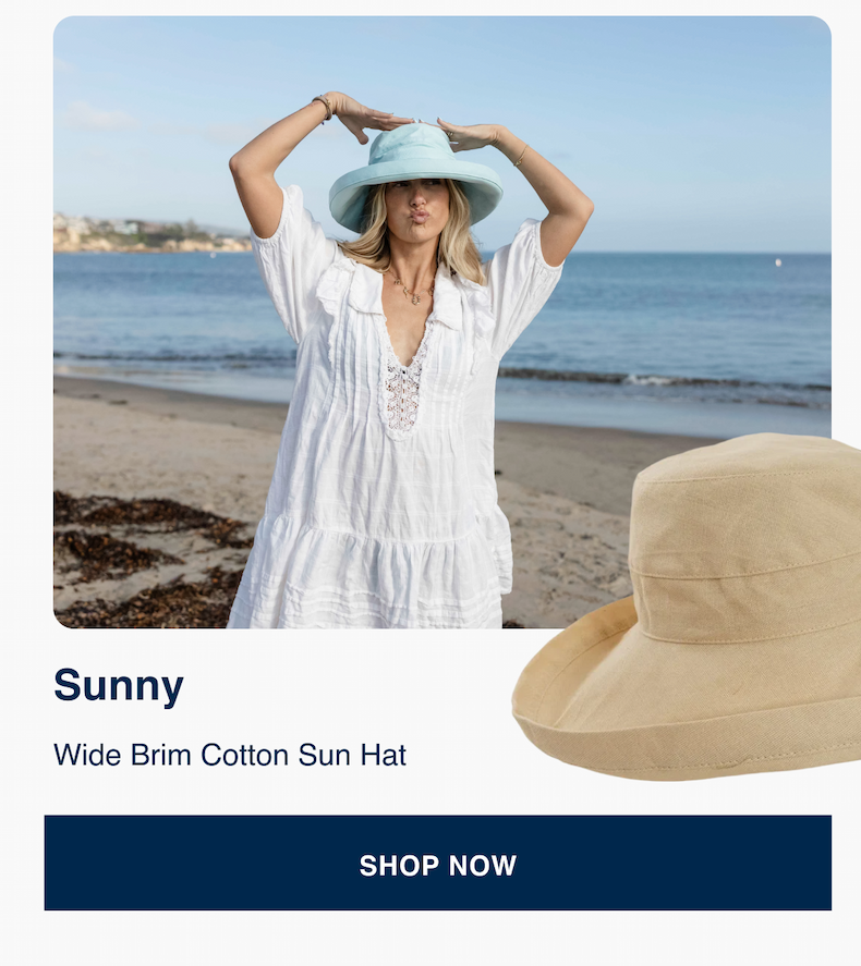 Sunny Wide Brim Cotton Sun Hat