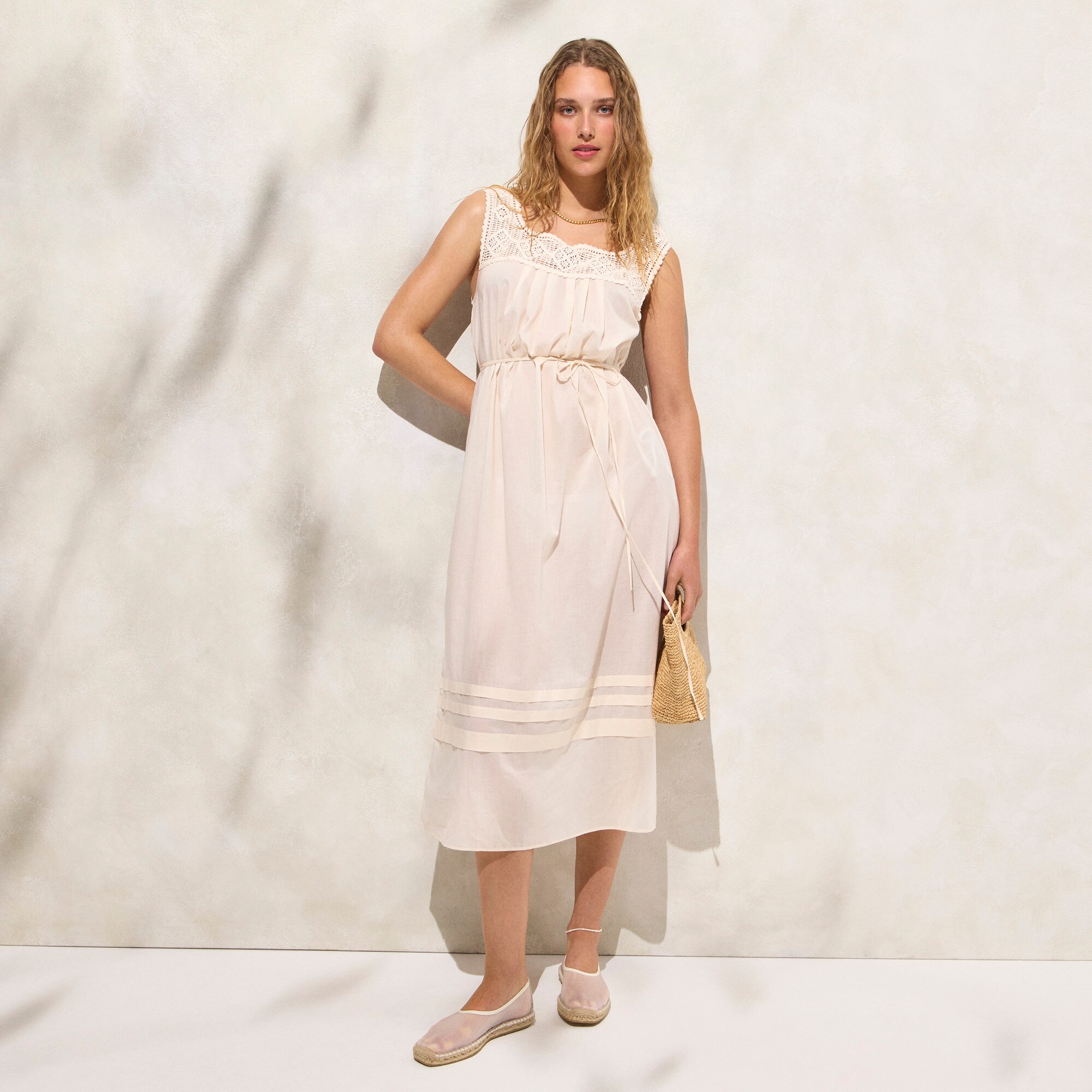 Crochet-trim dress
