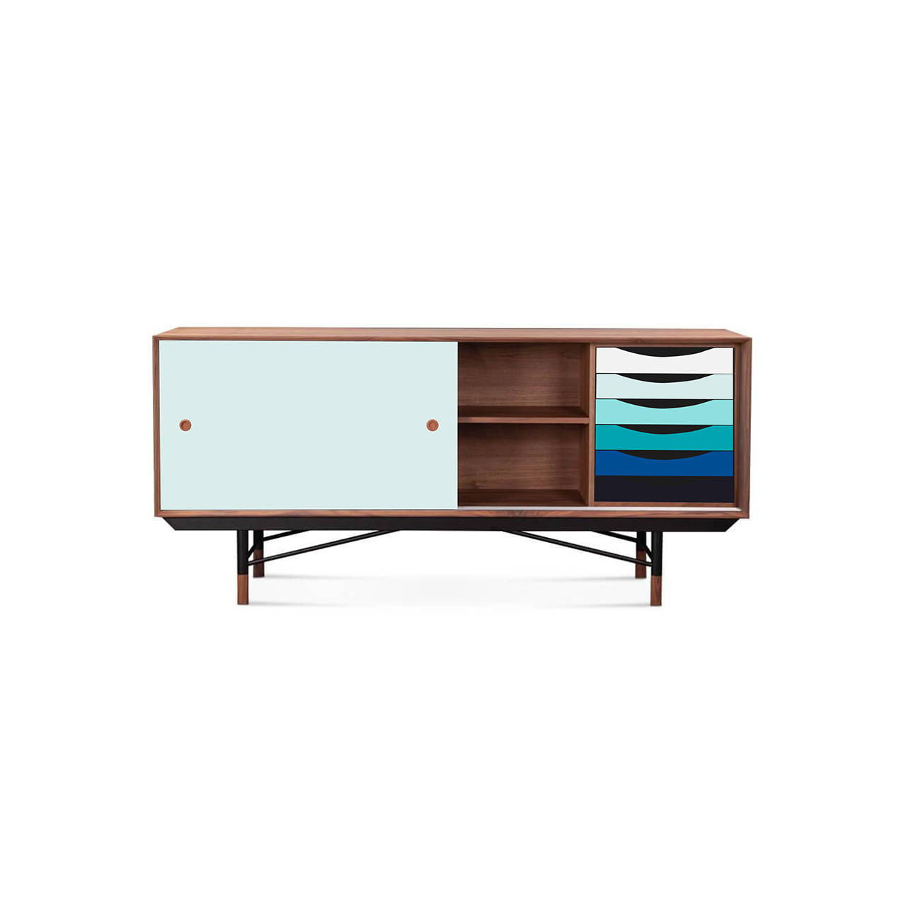 Image of Finn Juhl 1955 Sideboard - 6 Shelves - Final Sale