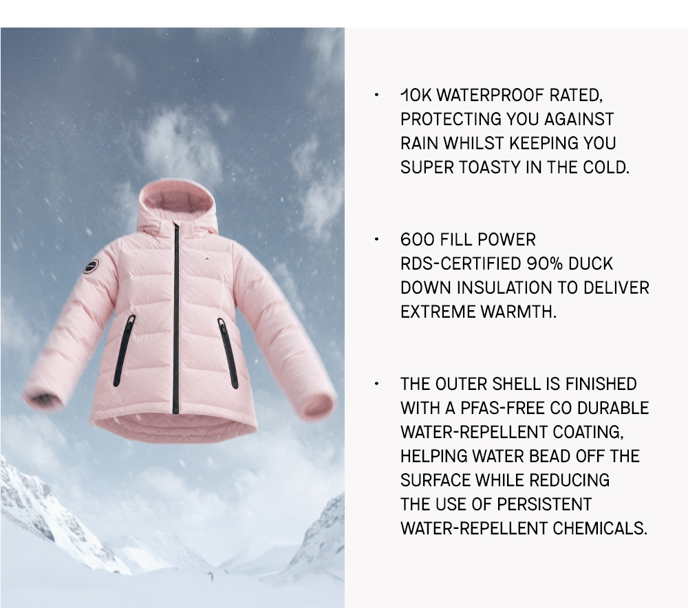 WOMENS INFINITYTECH SUPERDOWN JACKET PETAL