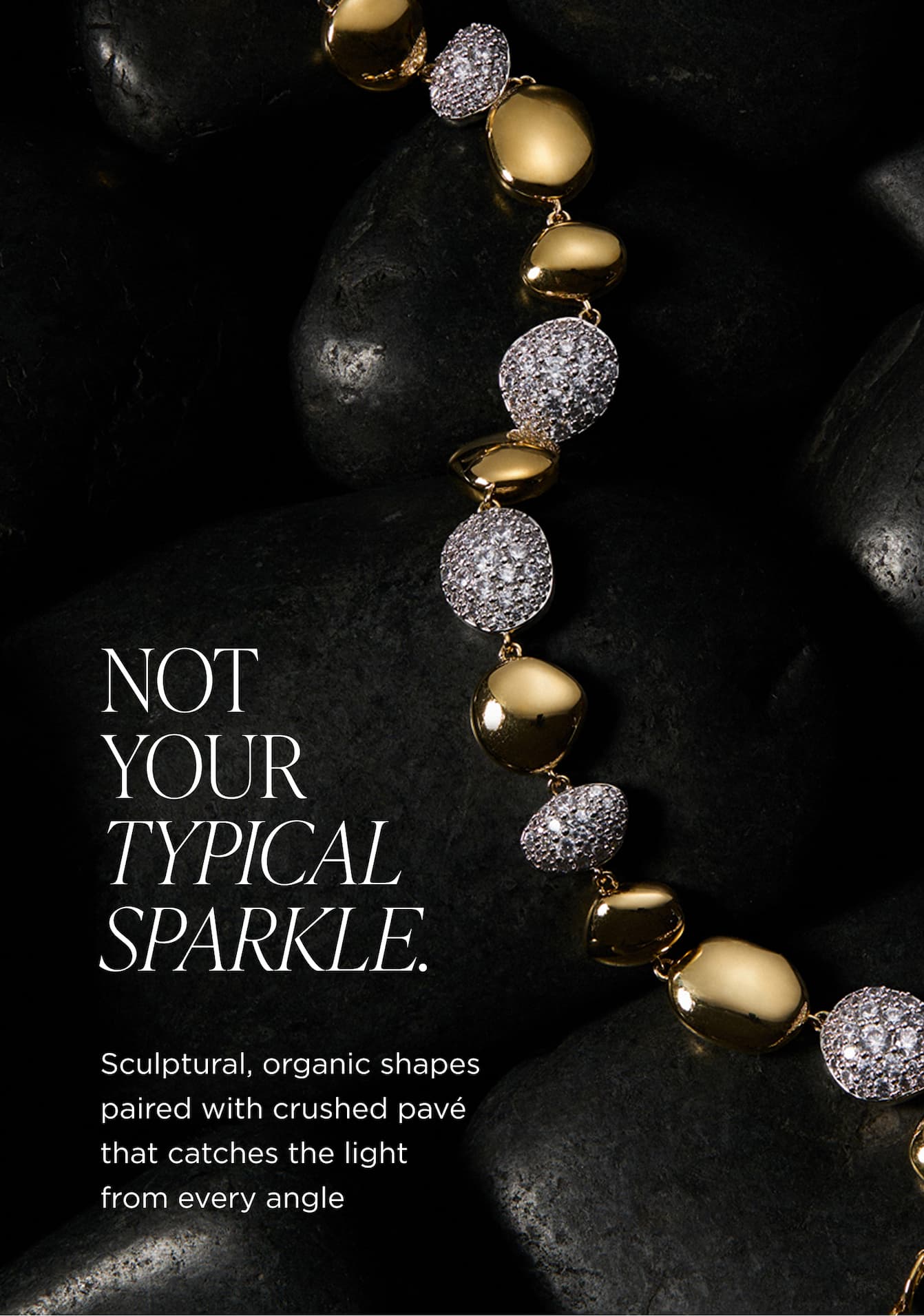 Shop the Pebbles Collection (flatlay editorial still image of pebbles collection styles)