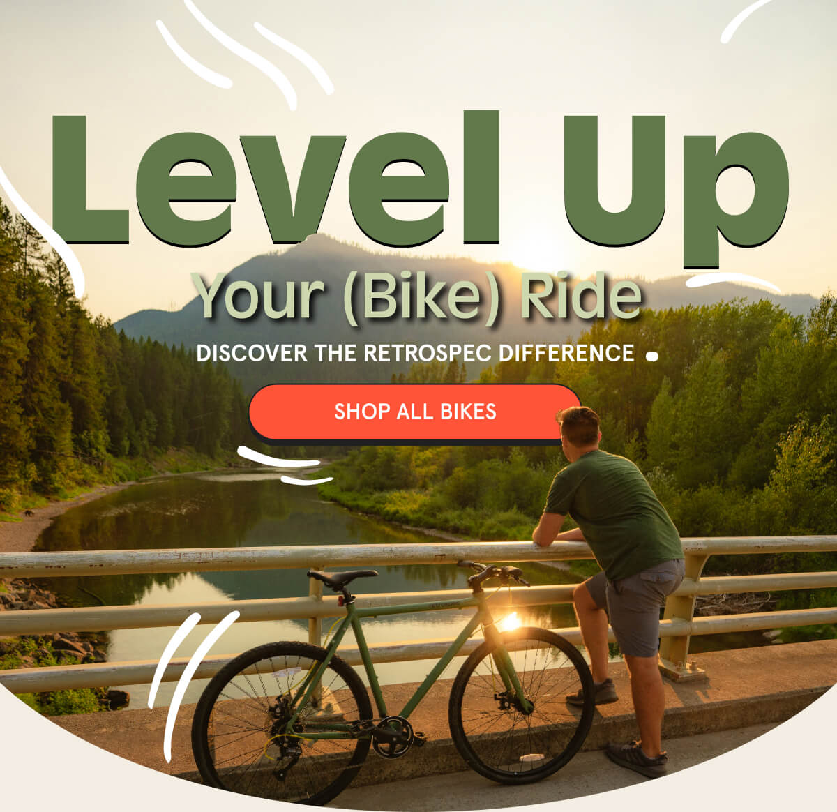level up your (bike) ride discover the retrospec difference shop all bikes button