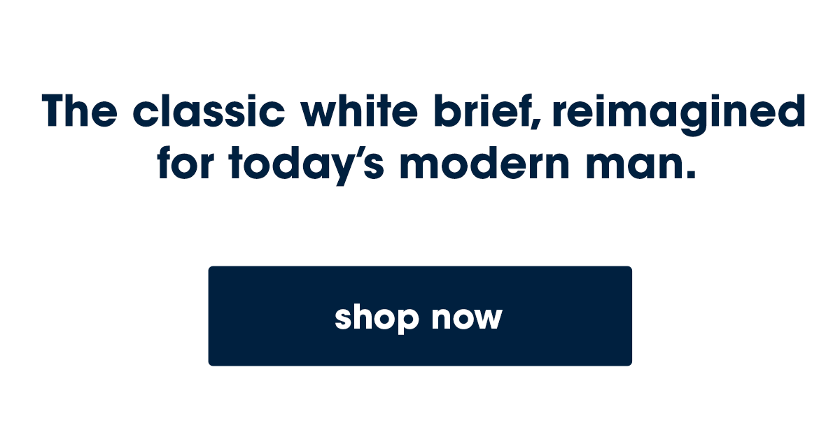 The classic white bried reimagined for today's modern man.