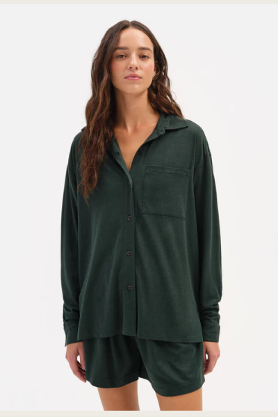 Tencel Sleep Button Down