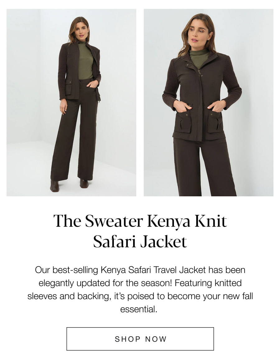 The Sweater Kenya Knit Safari Jacket. SHOP NOW