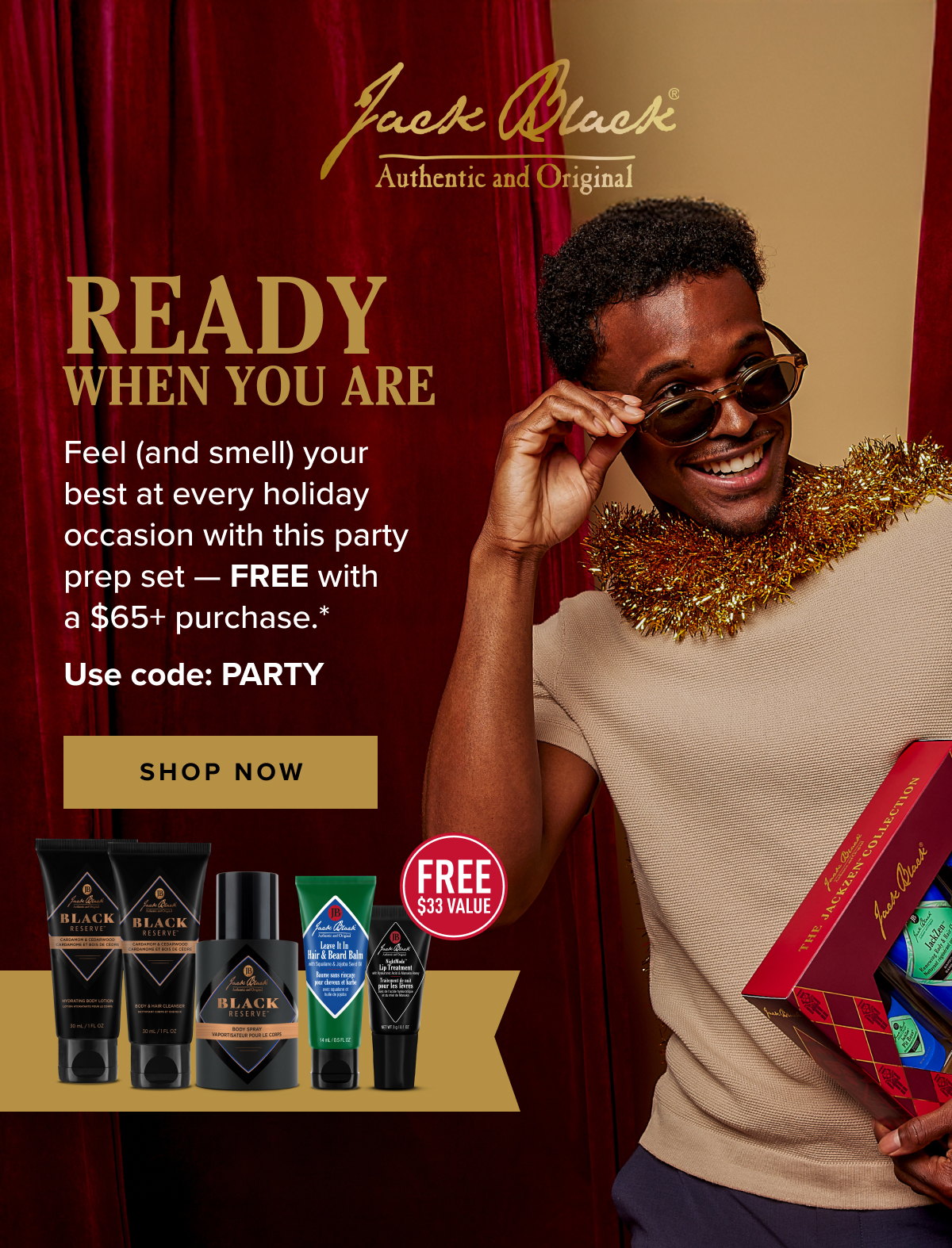 Ready when you are – Get this party prep set FREE with a $65+ purchase. Use code PARTY.