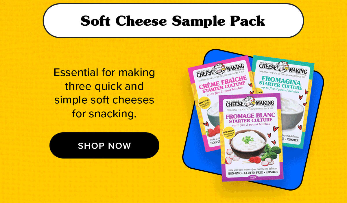 Soft Cheese Sample Pack  | Essential for making three quick and simple soft cheeses for snacking.
