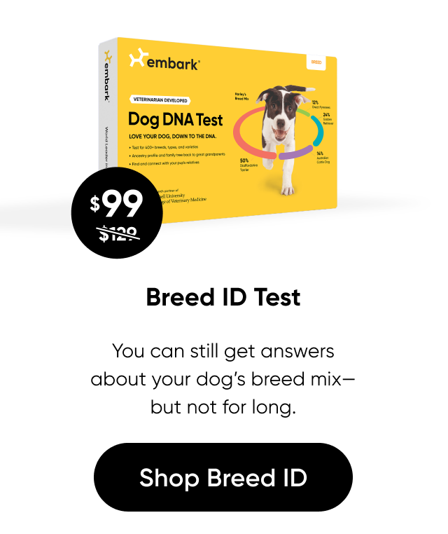 You can still get answers about your dog's breed mix—but not for long. Shop Breed ID Test.
