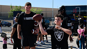 Raiders 2026 Rookie Class visits with local youth