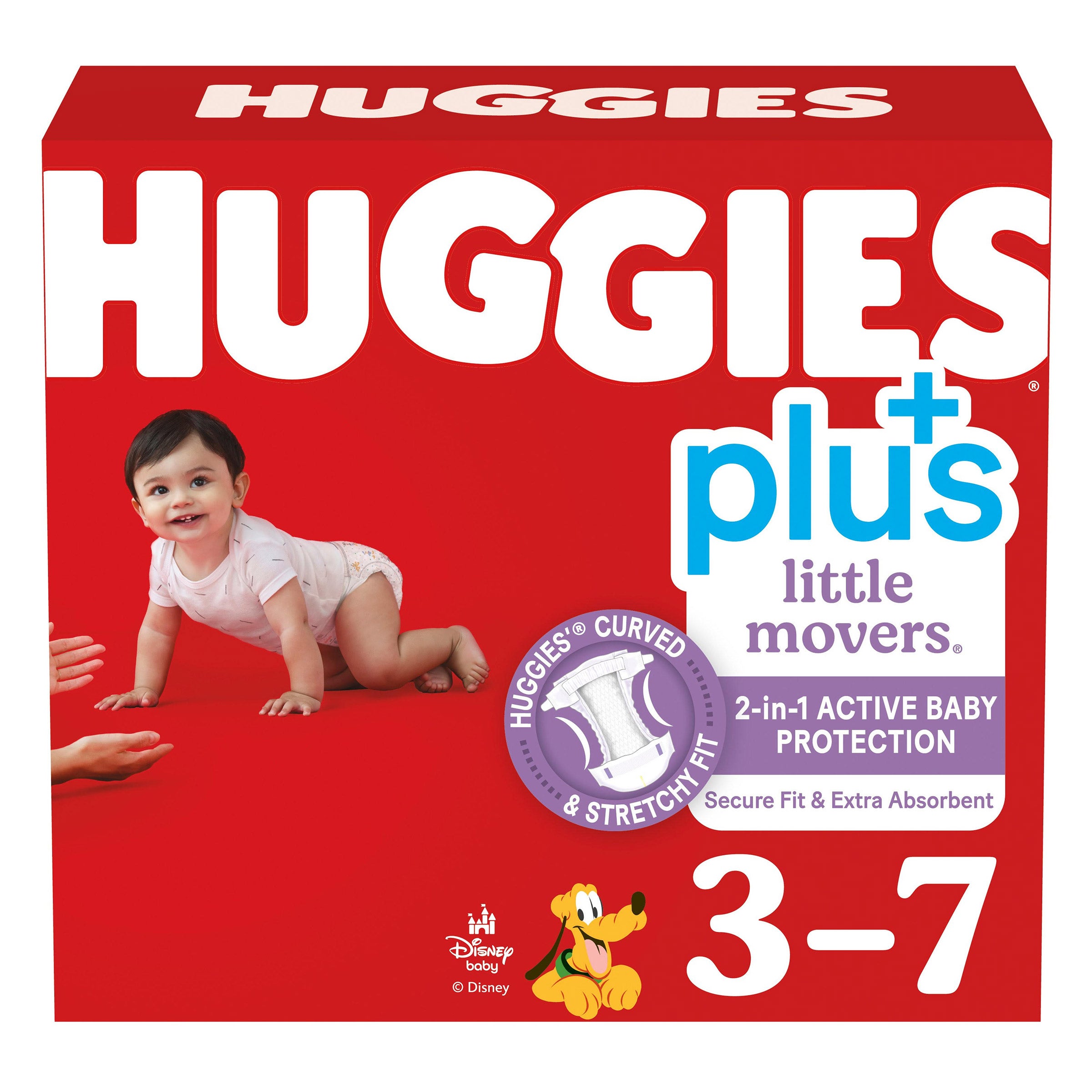 Huggies Plus Diapers, Sizes Newborn, 1-2 and 3-7