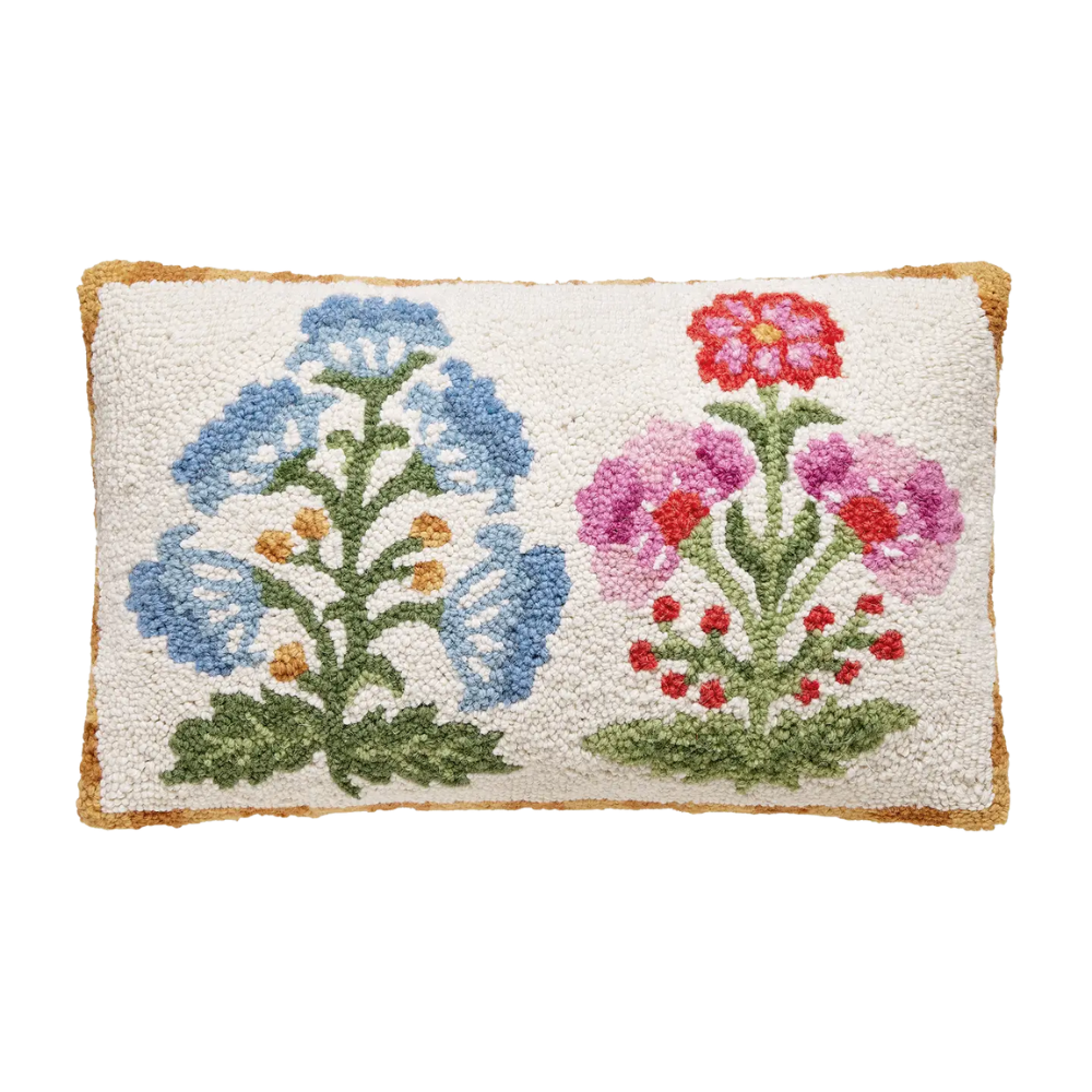 Image of Two Mughals Flower Hook Pillow