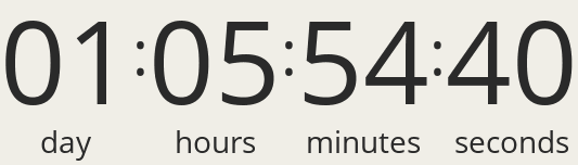 Countdown to the sale's end.
