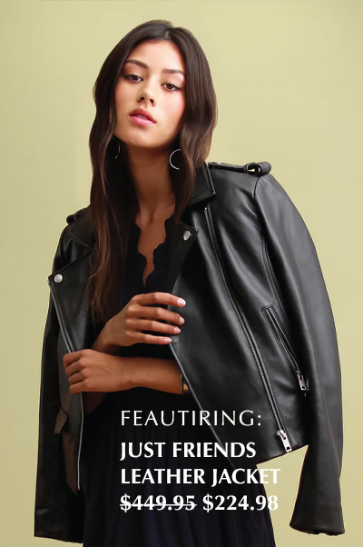 Just Friends Leather Jacket - Black