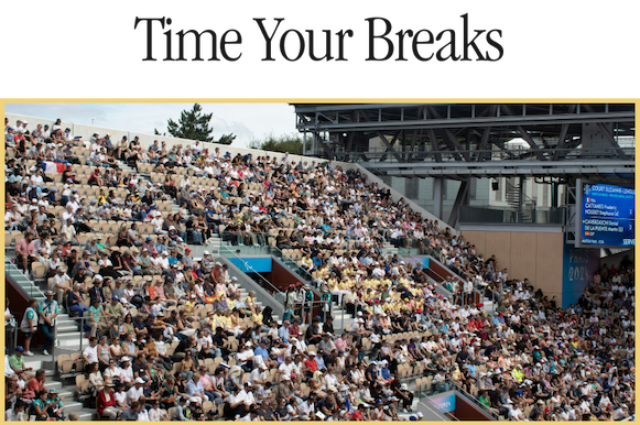 Time your breaks