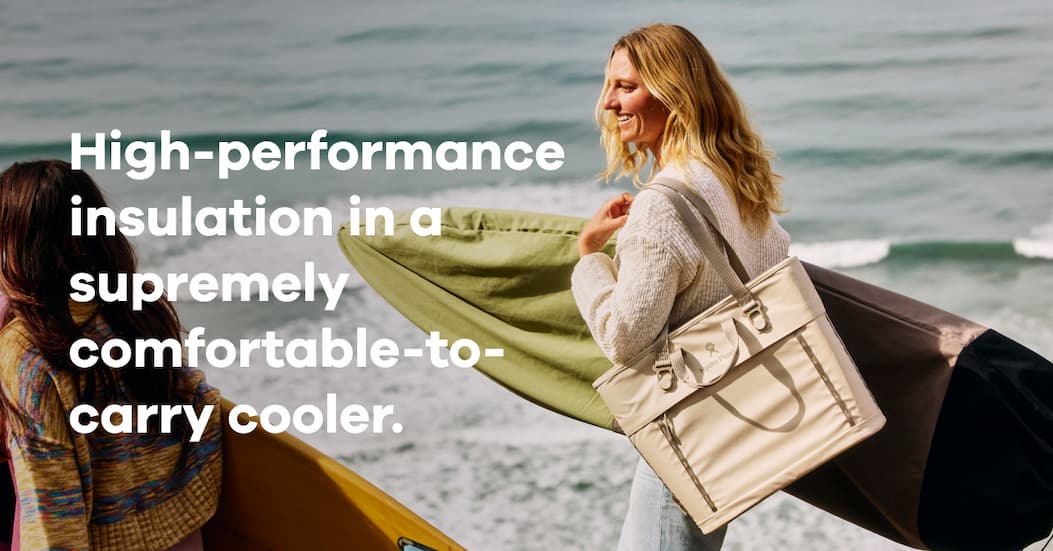 High-performance insulation in a supremely comfortable-to-carry cooler.