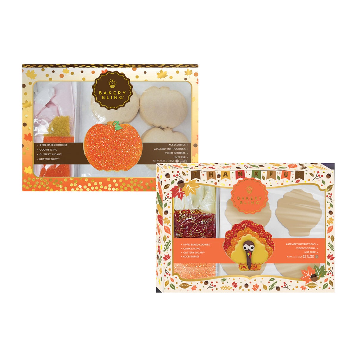 Bakery Bling Thanksgiving Cookie Kit Bundle, 2-Pack, 32.4 oz Total
