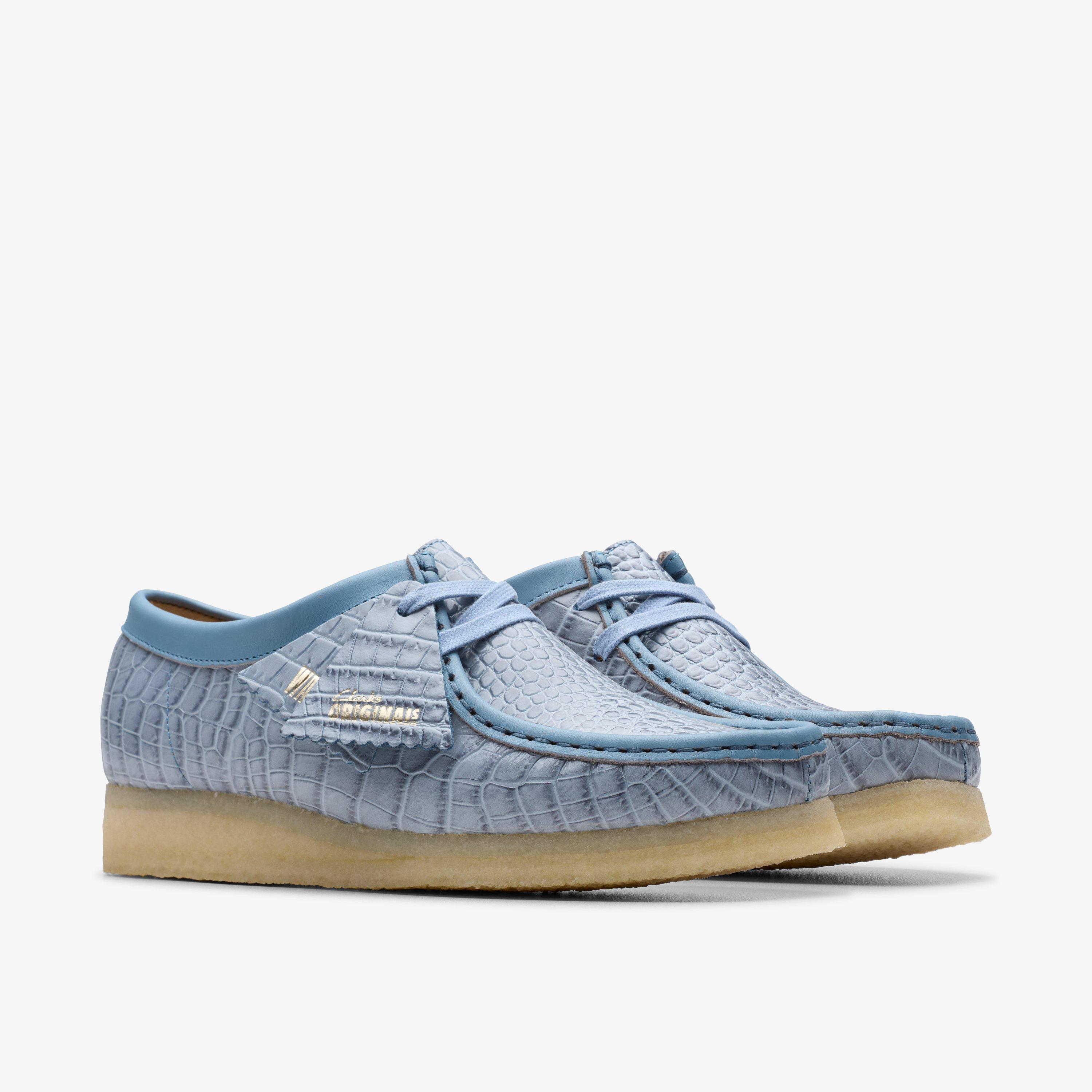 Wallabee Powder Blue Crocodile