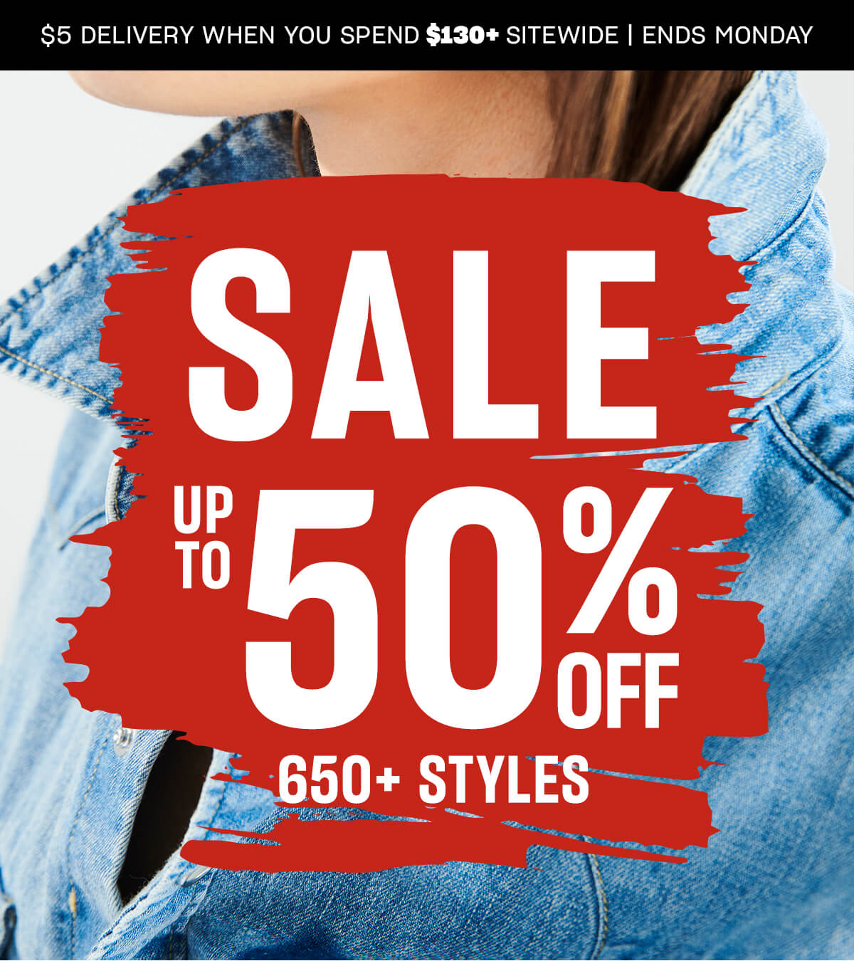 Up to 50% off sale