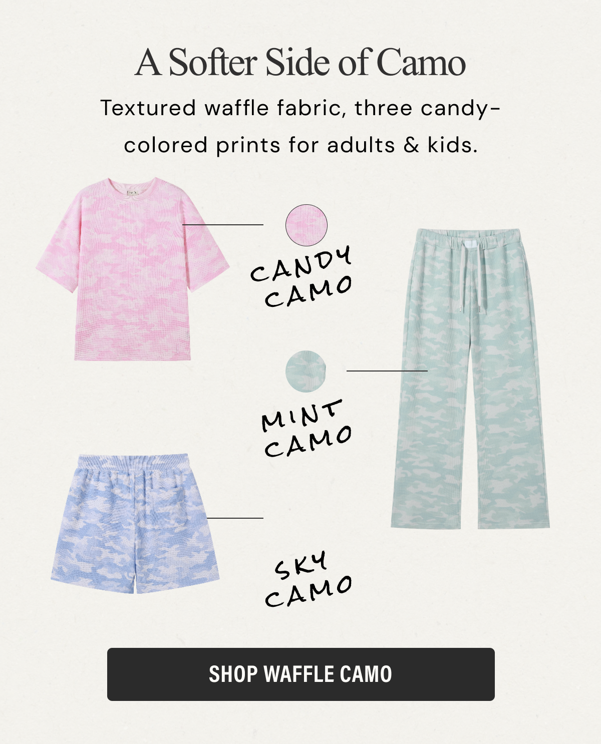 Waffle Camo | Shop New Pastels in Waffle