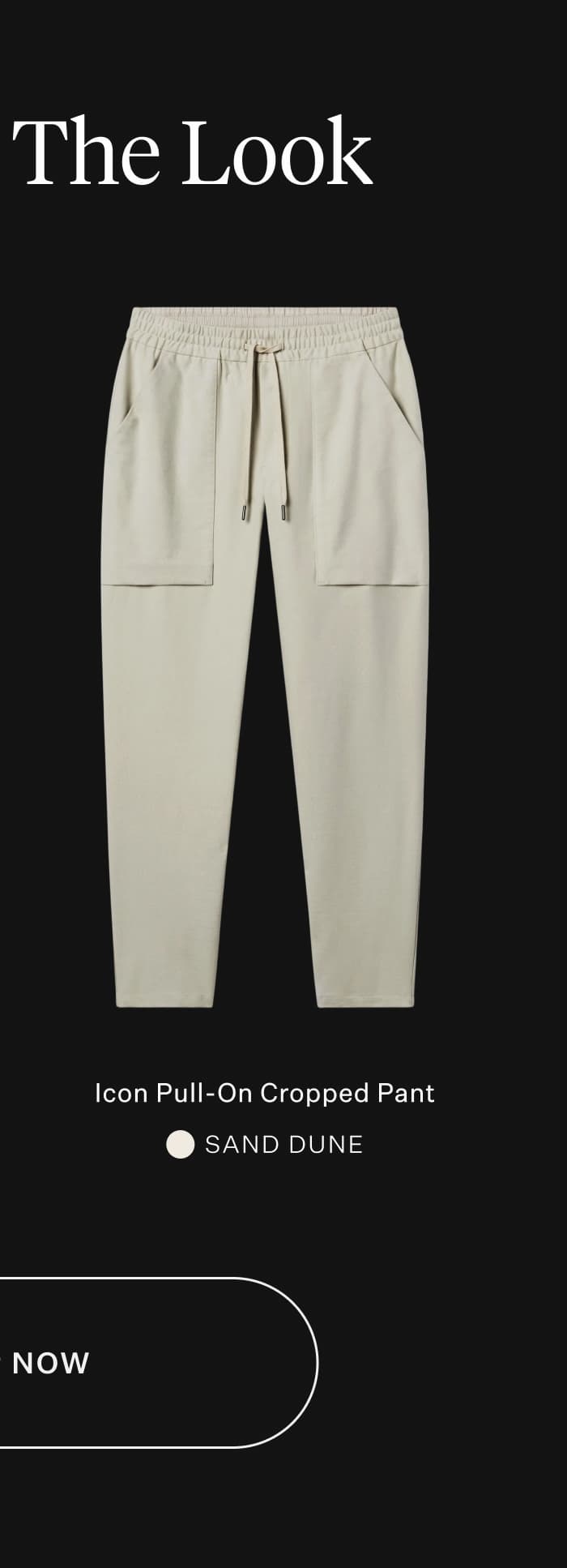 Icon Pull-On Cropped Pant - Sand Dune