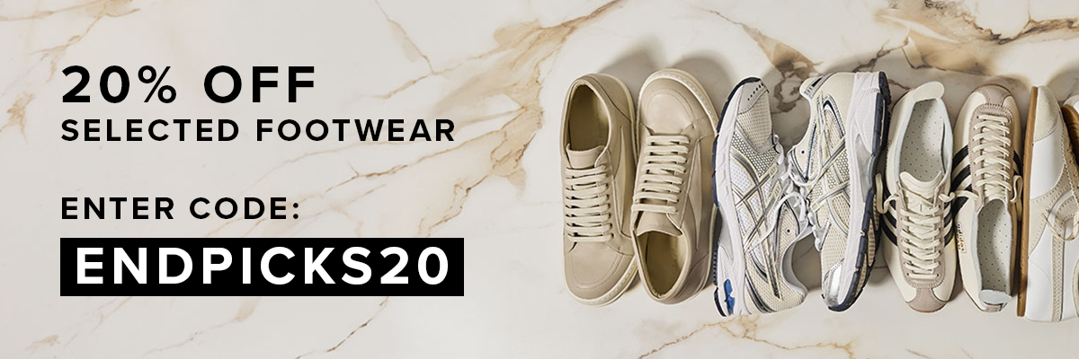20% off selected footwear. Enter code: ENDPICKS20
