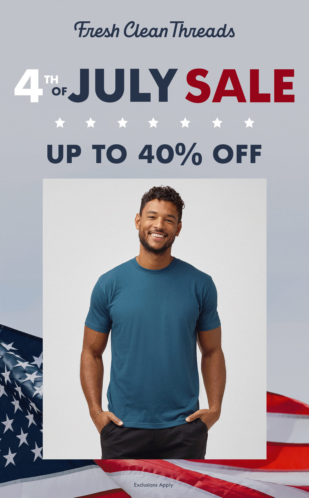 4th of July sale up to 40% off