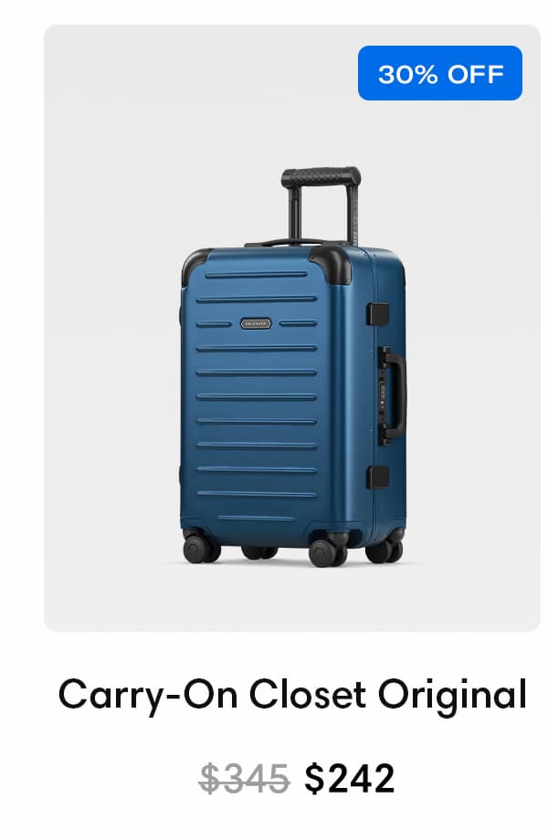 Carry-On Closet Original Balearic Blue ($242, 30% off)