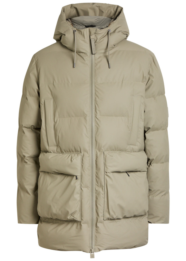 RAINS Alta long quilted rubberised coat