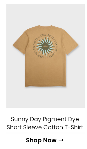 Sunny Day Pigment Dye Short Sleeve Cotton T-Shirt