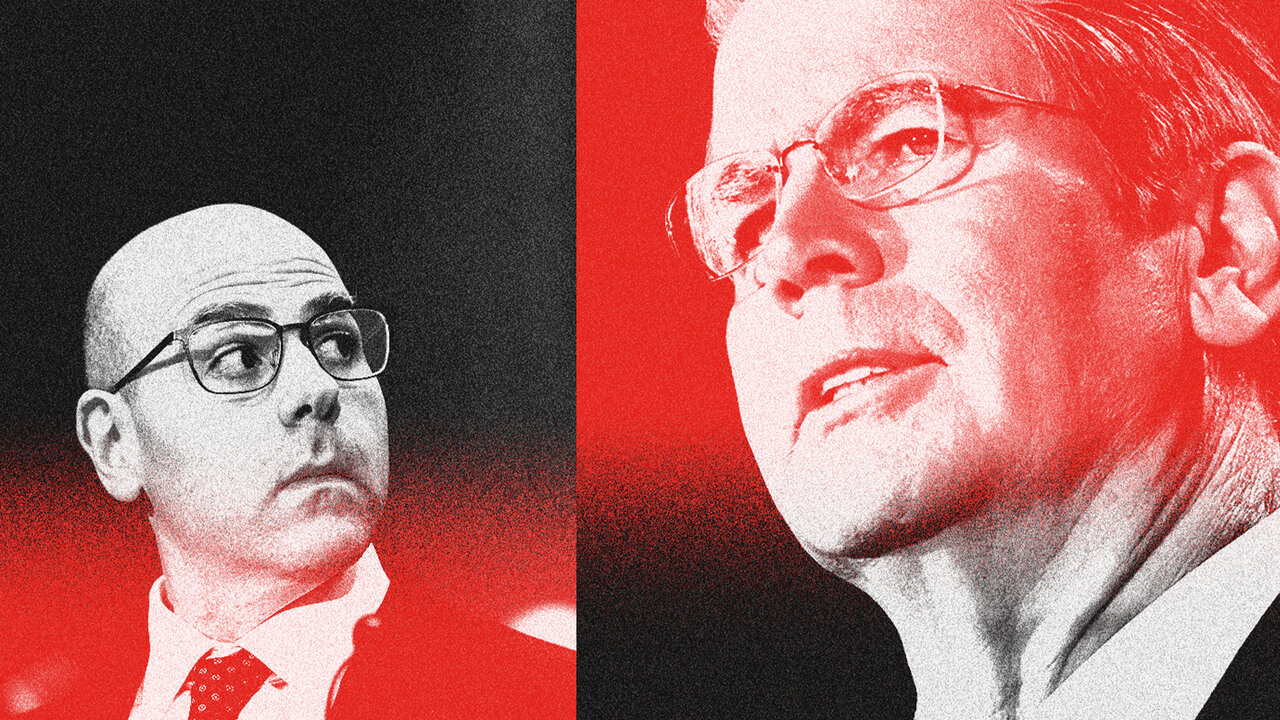 Diptych of Stephen Miran and Peter Navarro