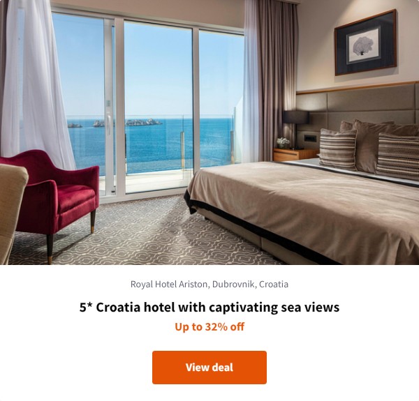 5* Croatia hotel with captivating sea views