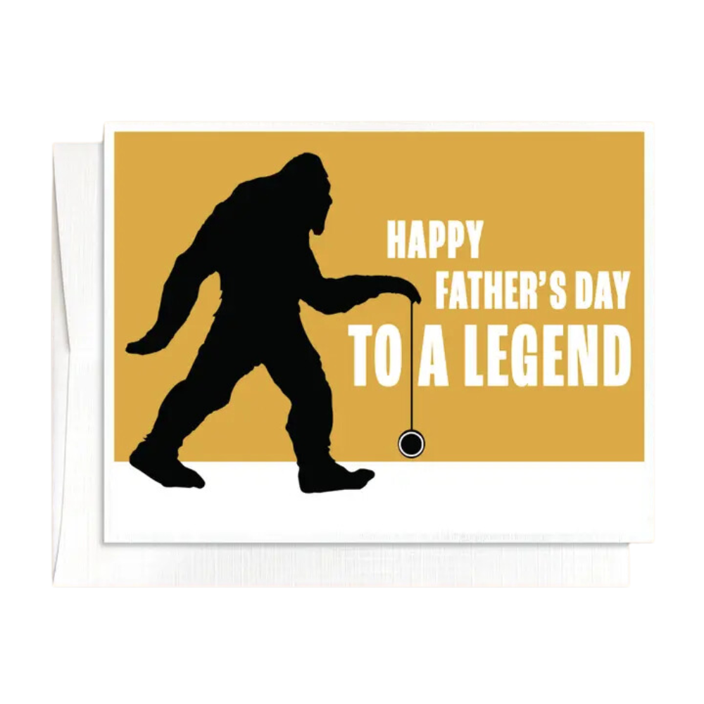Image of Bigfoot Legend Father's Day Funny Greeting Card