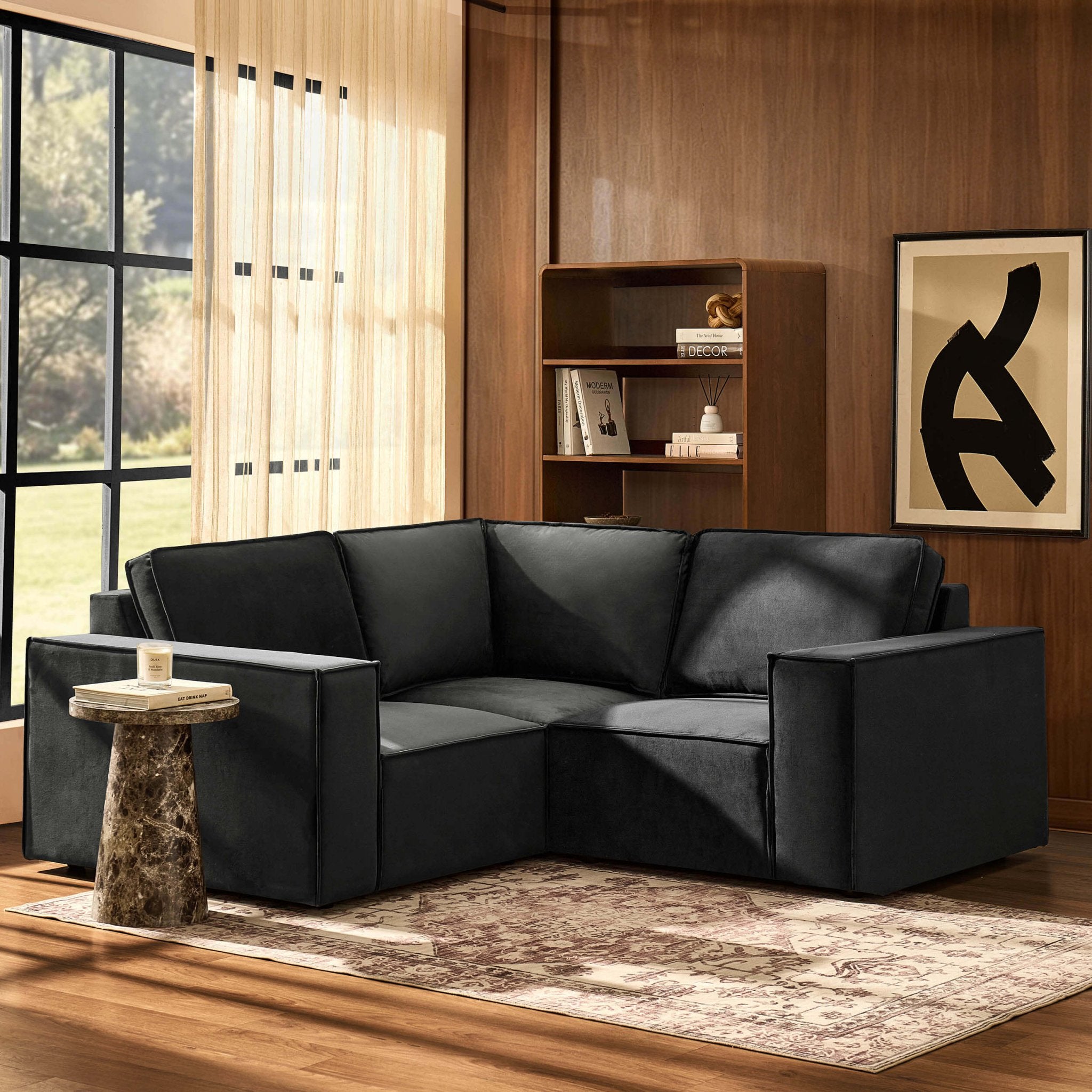 Brooklyn Small Corner Sofa - Ink