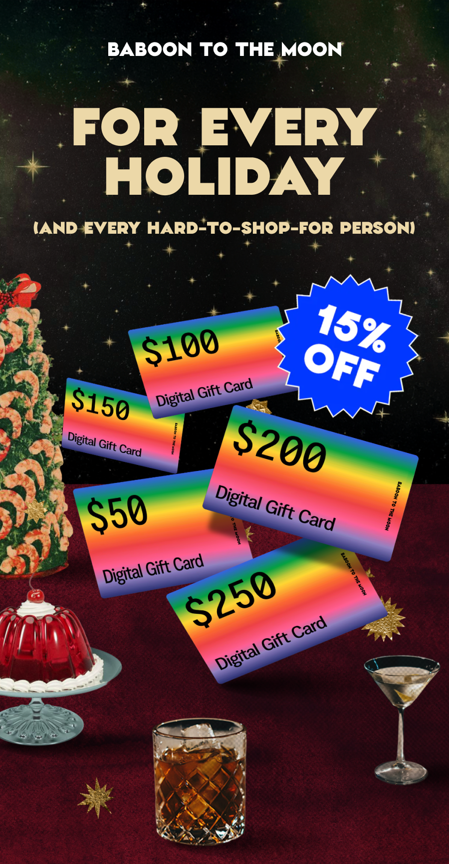 15% off gift cards