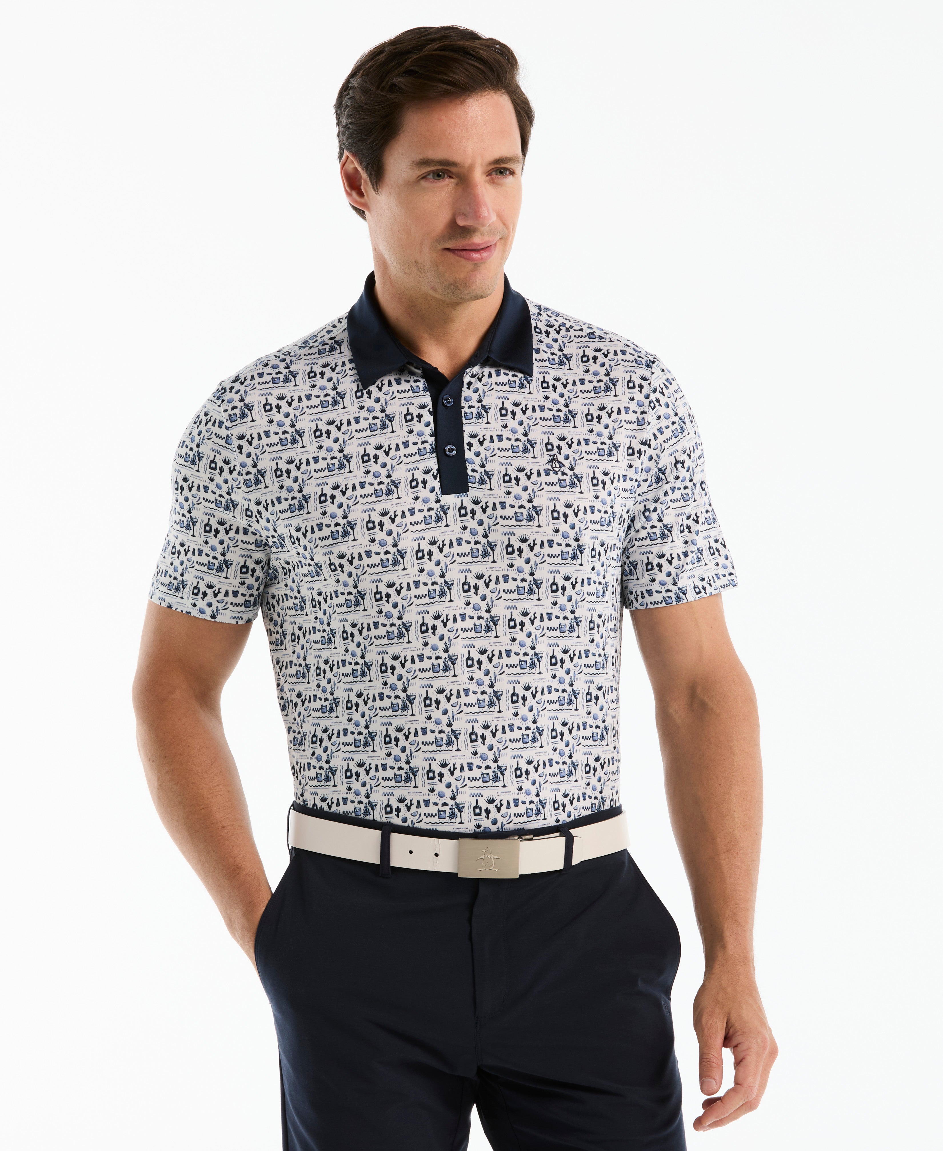 Image of Spicy Margarita Contrast Golf Polo