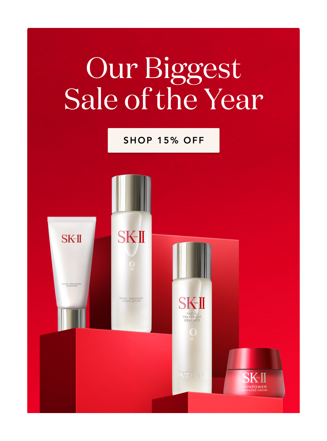 Get 15% off during our biggest sale of the year