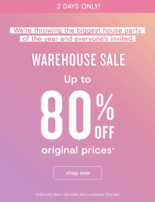 Up to 80% off original prices