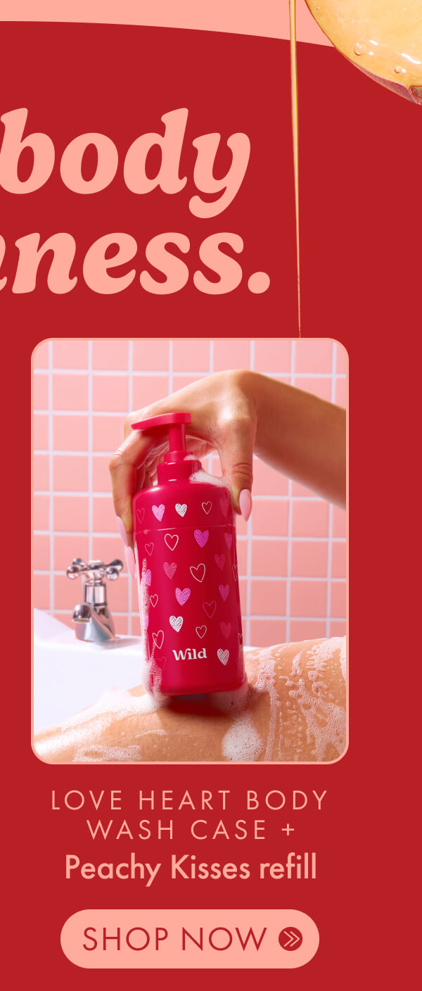 Shop Love Heart Body Wash Case + Peachy Kisses Refill