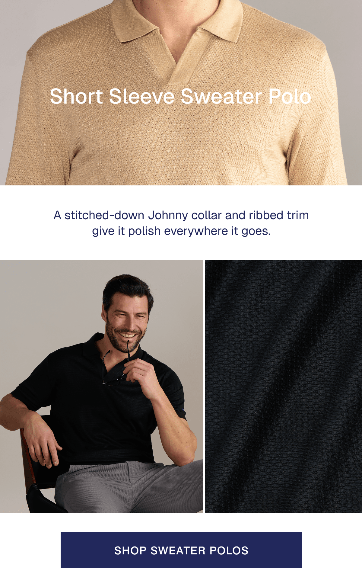 Short Sleeve Sweater Polo