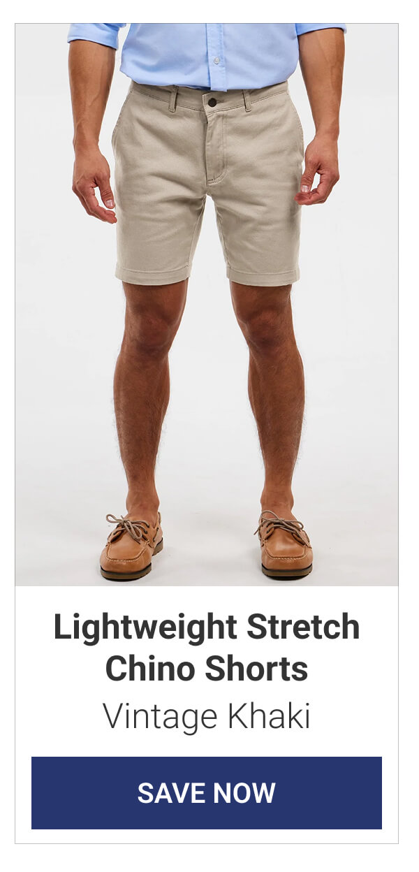 Vintage Khaki Lightweight Stretch Chino Shorts