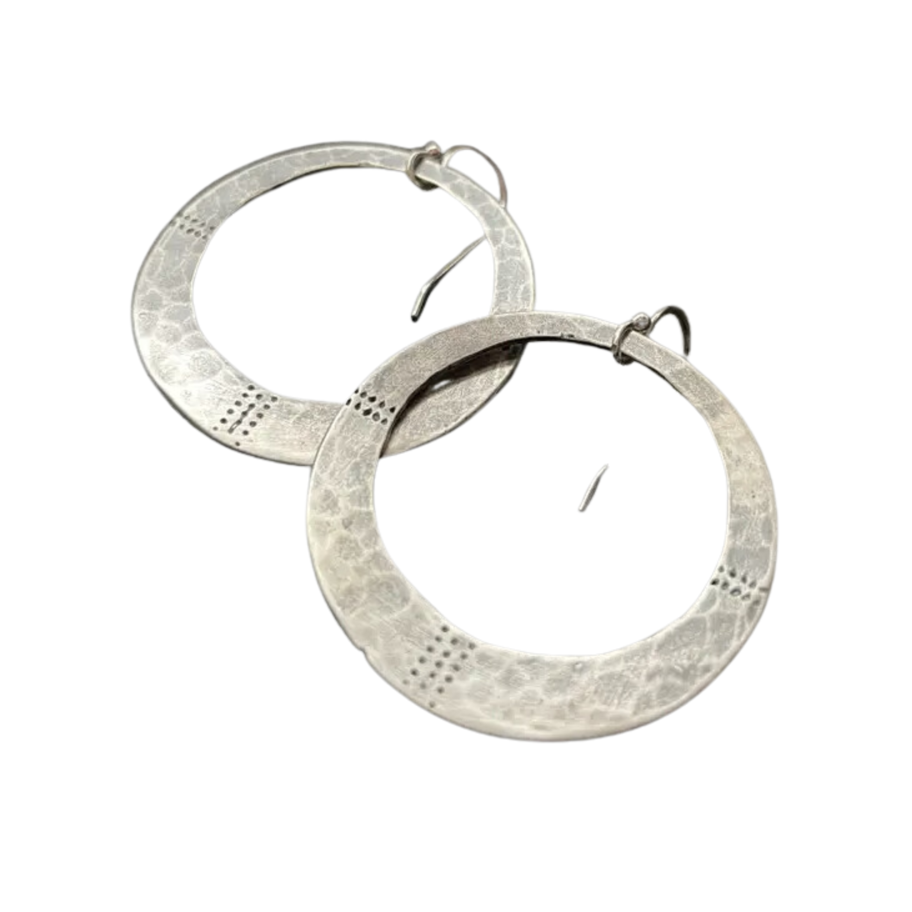 Image of Orijen's: Divine Circle Medallion Earrings - Sterling Silver
