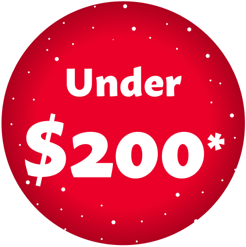 Under $200* 